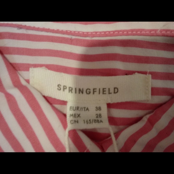 Springfield Womans Pink Striped Shirt. Size 38 - Picture 2 of 3